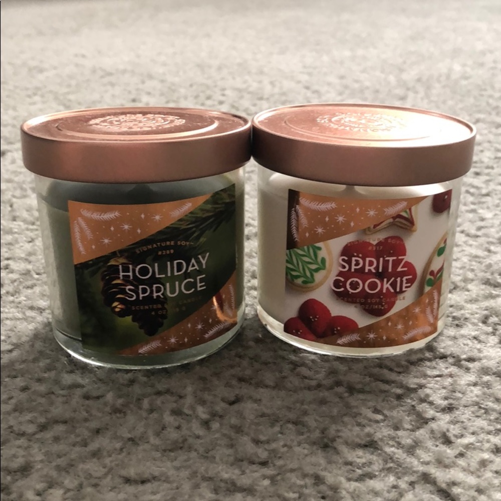 Scented Soy Candle holiday spruce & spiritz cookie